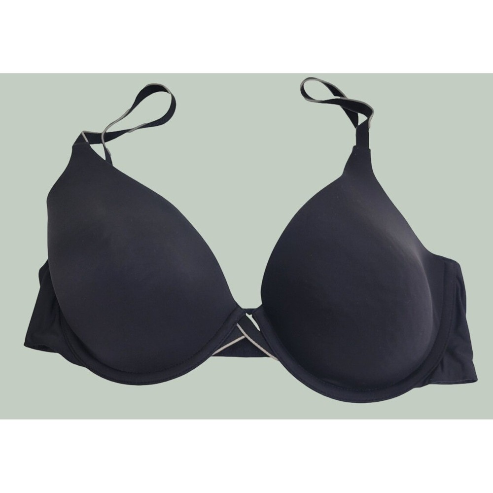 Maidenform Underwire Bra 34D T-Shirt Smooth Comfort Minimalist Everyday Black